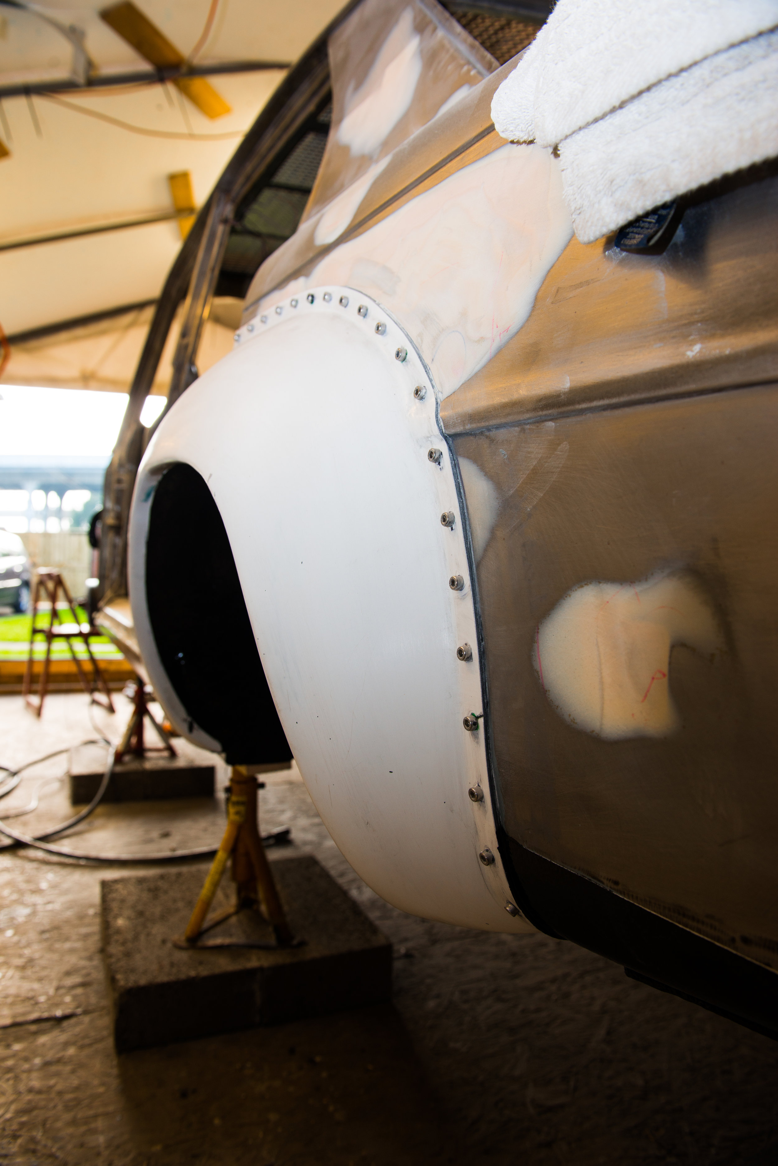 Bonded on wide arches are a awesome touch, studs are to be kept paint free for that bolt on look