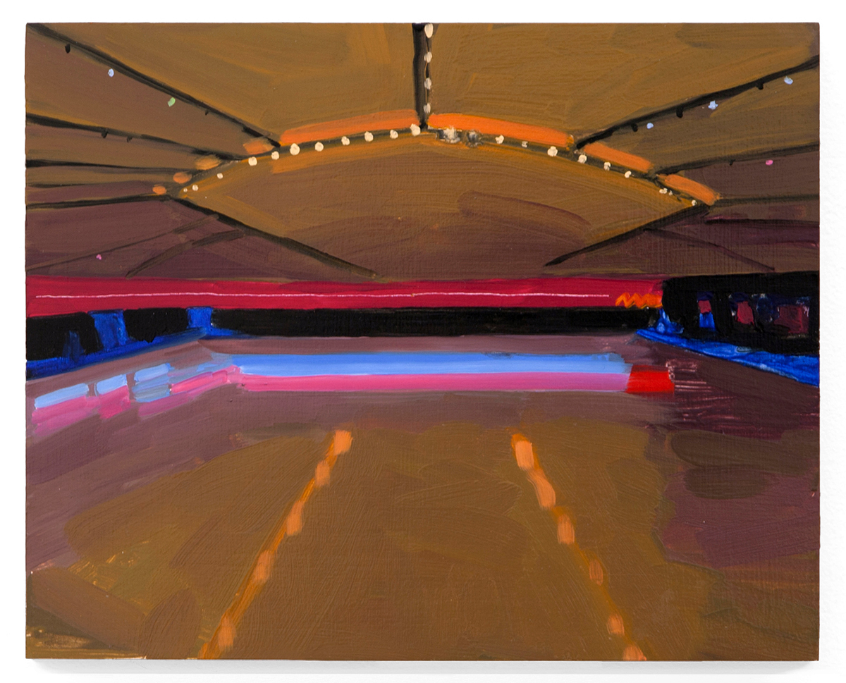   Untitled (Roller Rink),  2013 Oil on panel 8 x 10 in   