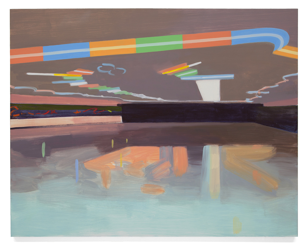   Untitled (Roller Rink),  2013 Oil on canvas over panel 38 x 48 in   