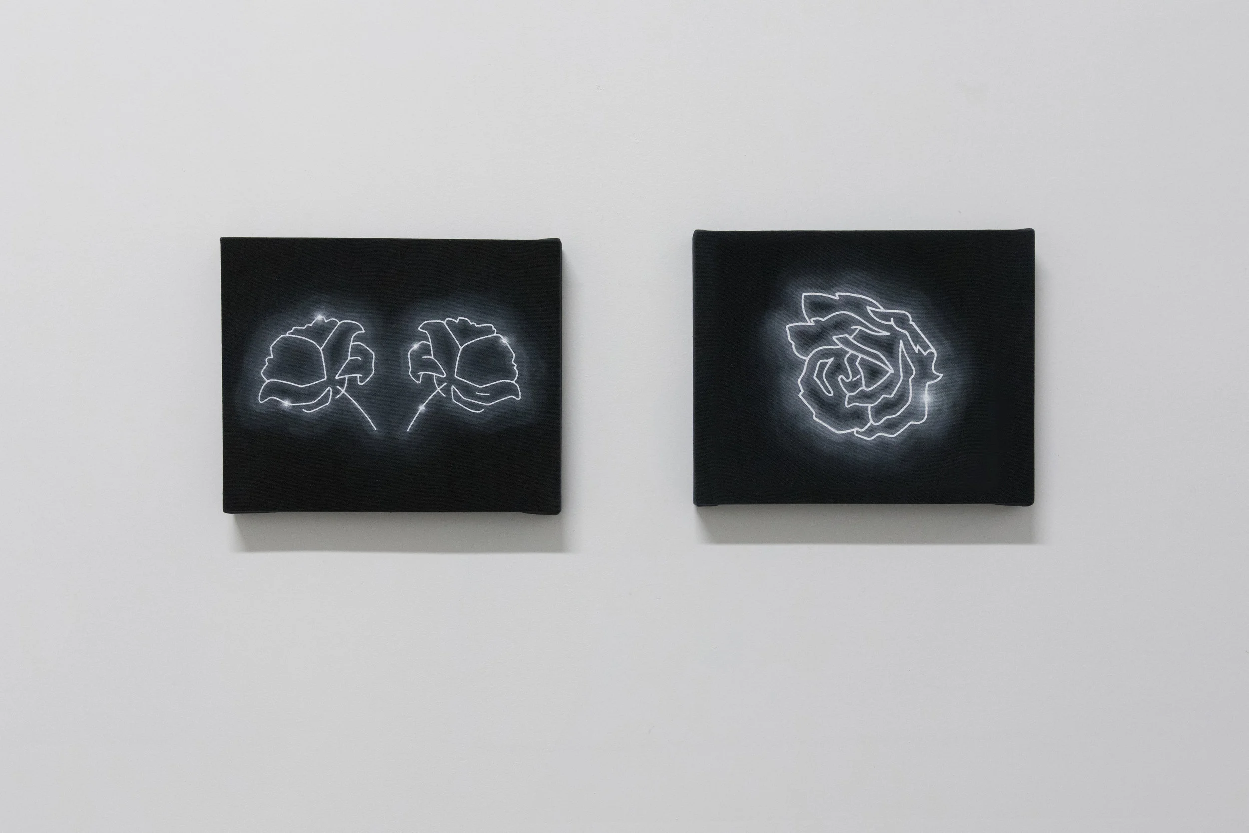 NO VACANCY III 929 Broadway Studios, Brooklyn, NY November 10 – 12, 2017 Aliza Morell, left to right: Back-to-Back , 2016; Equinox , 2016. Photo: Walter Wlodarczyk