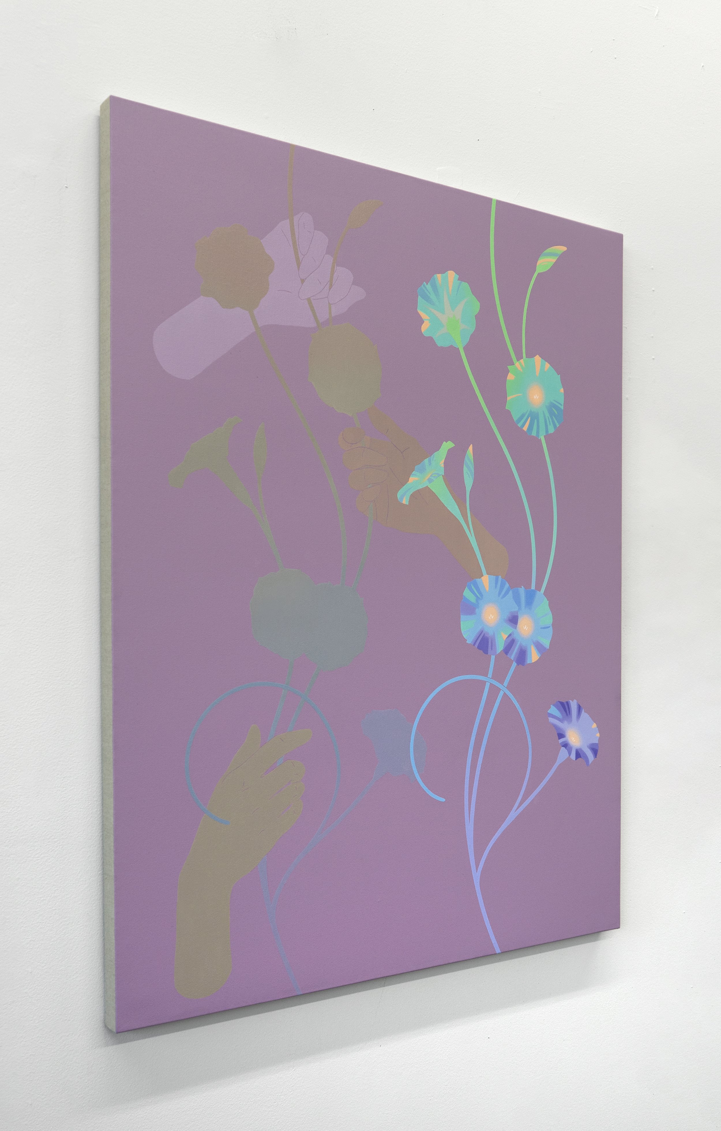   Violet Door , 2023 Oil and acrylic on linen 36 x 28 in   