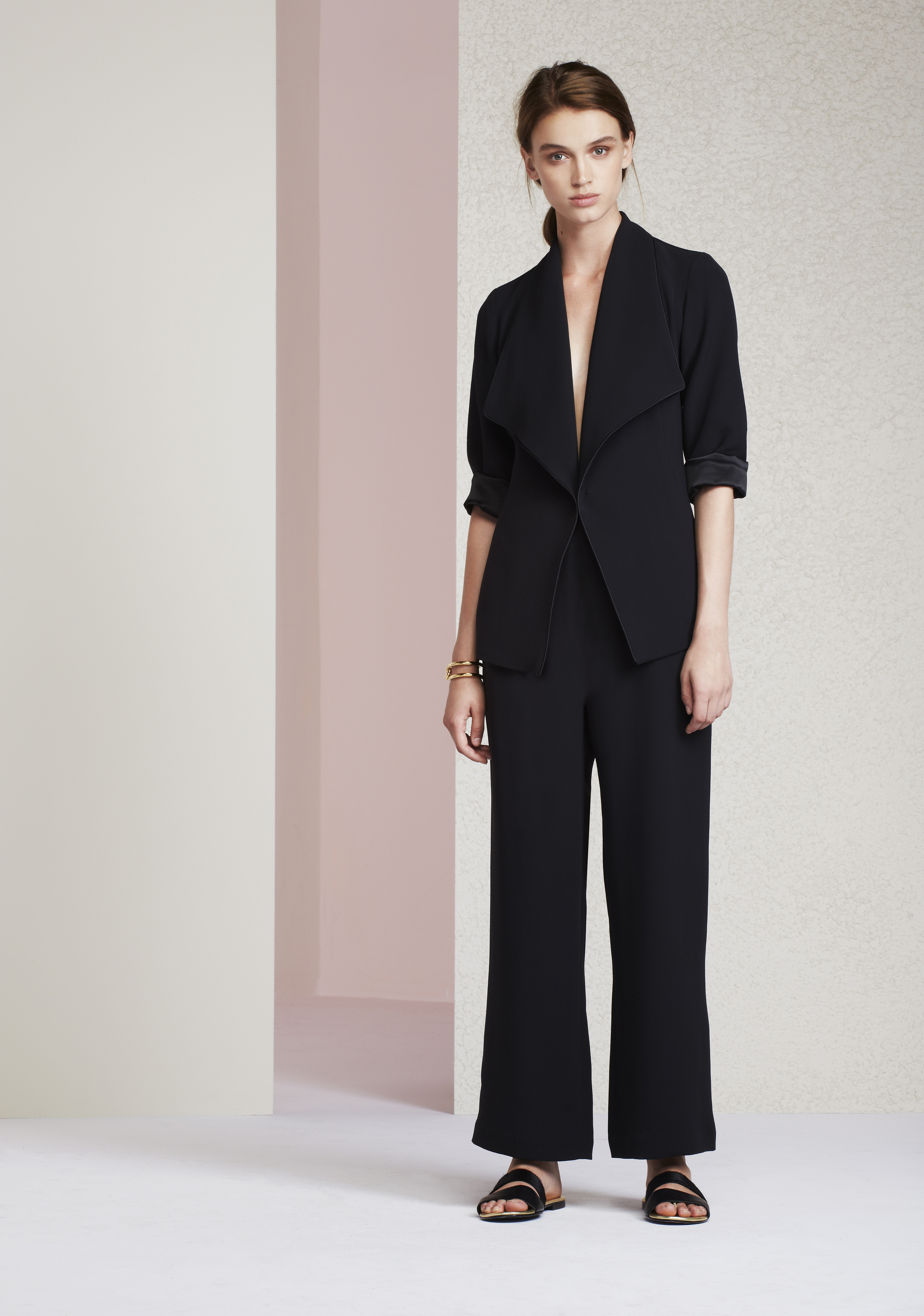 Nouvel jacket, Ennis wide-leg trousers