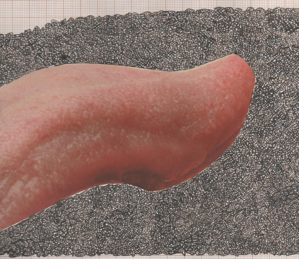 Collage, encre de chine. © Liliane Giraudon