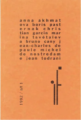 Couverture d'IF n° 1. 1992. 