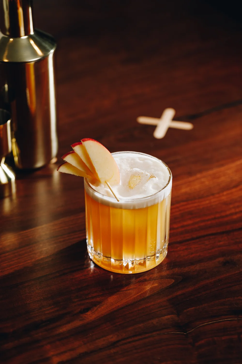 Mandarin apple cocktail photographed for a hospitality brand