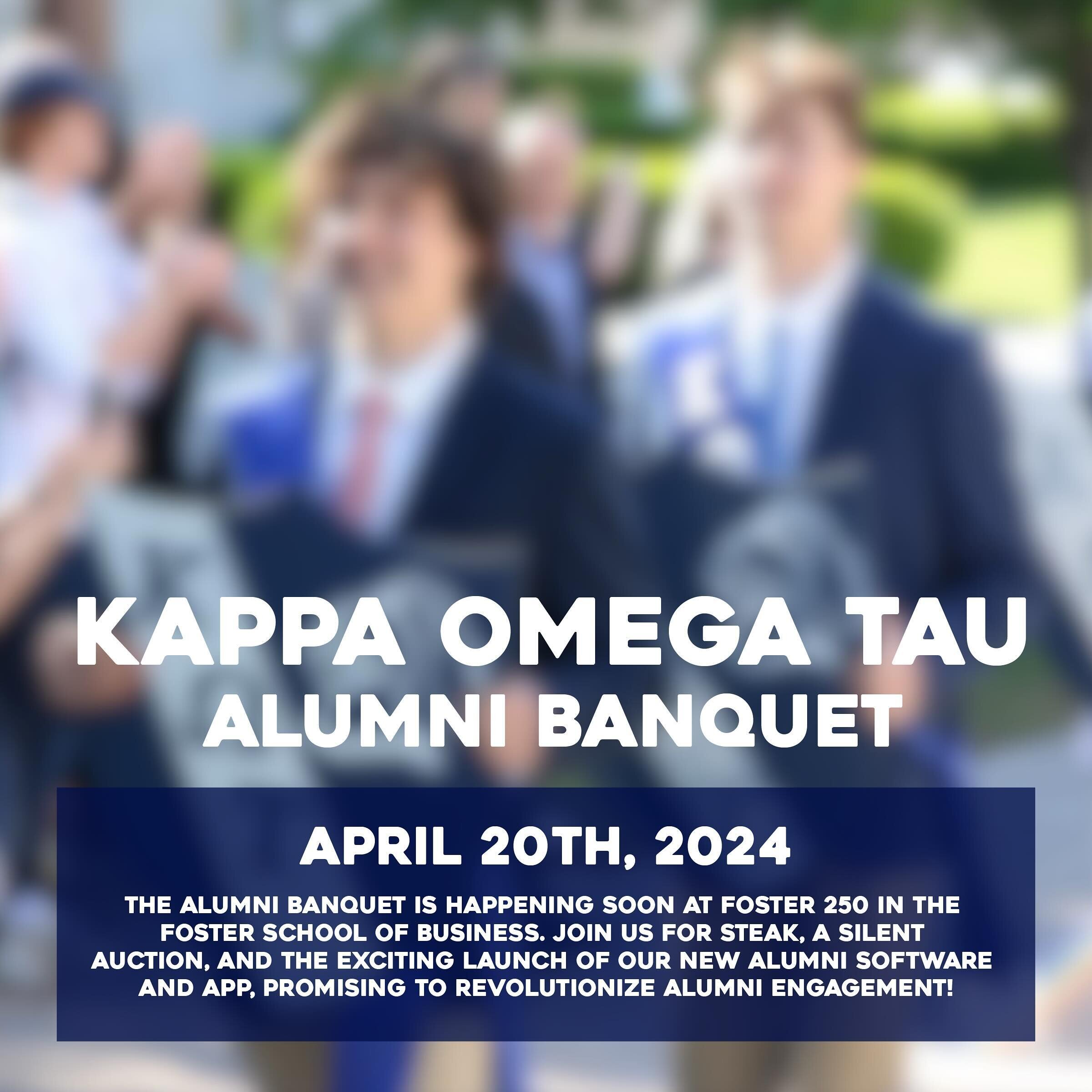 Join us for the Kappa Omega Tau Alumni Banquet April 20th, 2024. We hope to see you all there! 

Purchase banquet seat here- 

https://kappaomegatau.squarespace.com/kot-alumni-golf-tournamentandbanquet-2024

#gorags