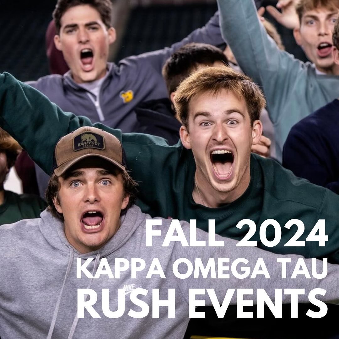 2024 Fall Rush Event Schedule

We&rsquo;re looking forward to seeing everyone of you at our Fall Rush events! We invite anyone interested in KOT membership to come meet the guys, hang out, and learn what makes our club special. Check out our Rush sto