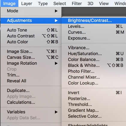 Adjust the brightness/contrast of the image