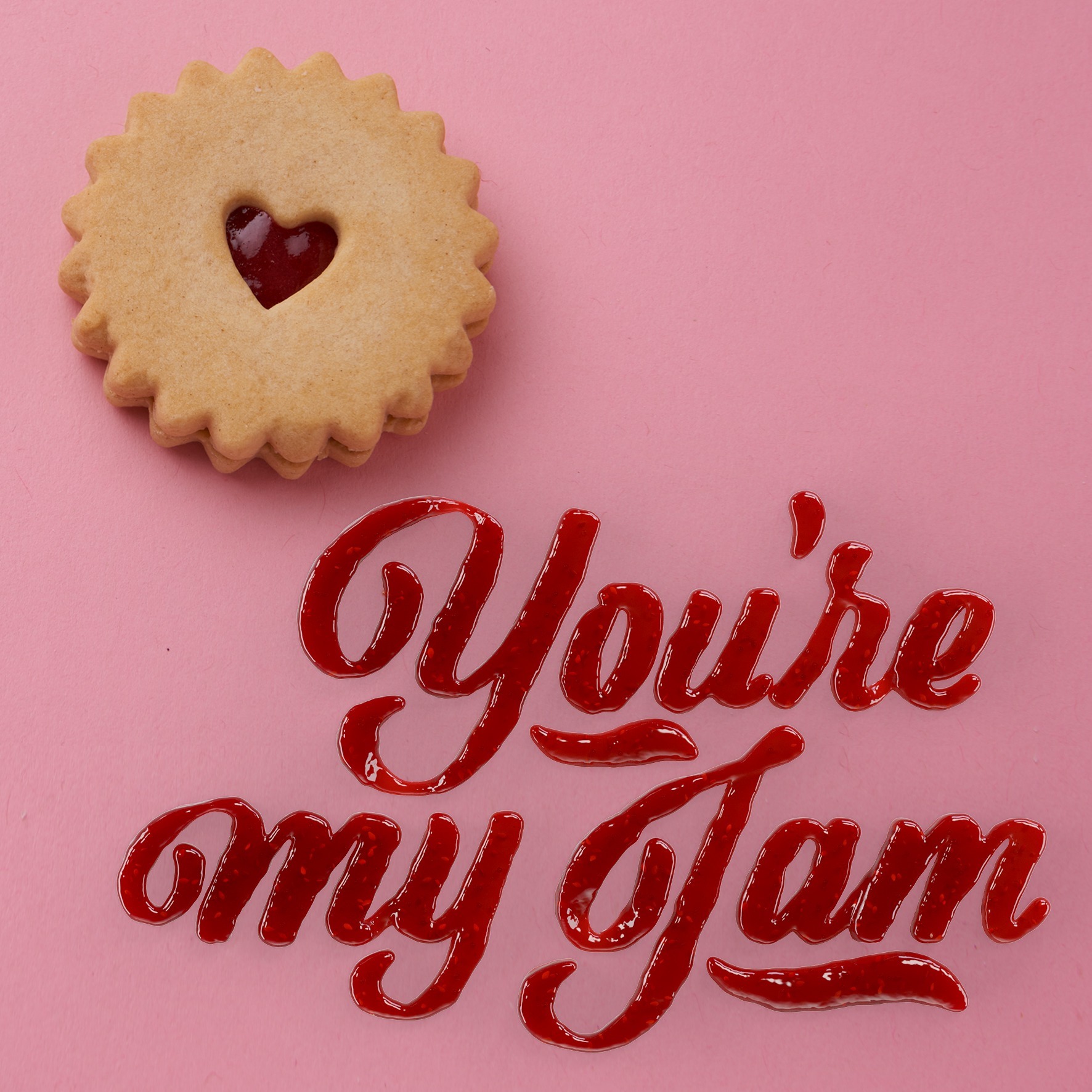 3D Photorealistic Strawberry Jam Lettering for Griffins biscuits “You’re My Jam”