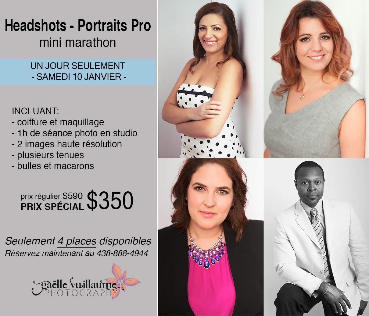 Goûtez aux portraits Signature Pro avec une remise spéciale!