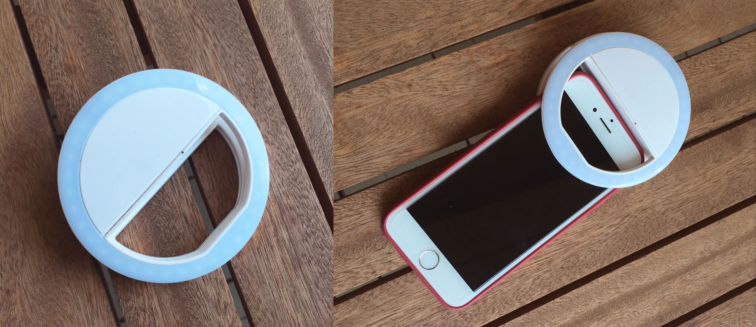 Vous pouvez installer cette lumière à n'importe quel endroit sur votre téléphone, ou bien la déporter grâce à sa pince.