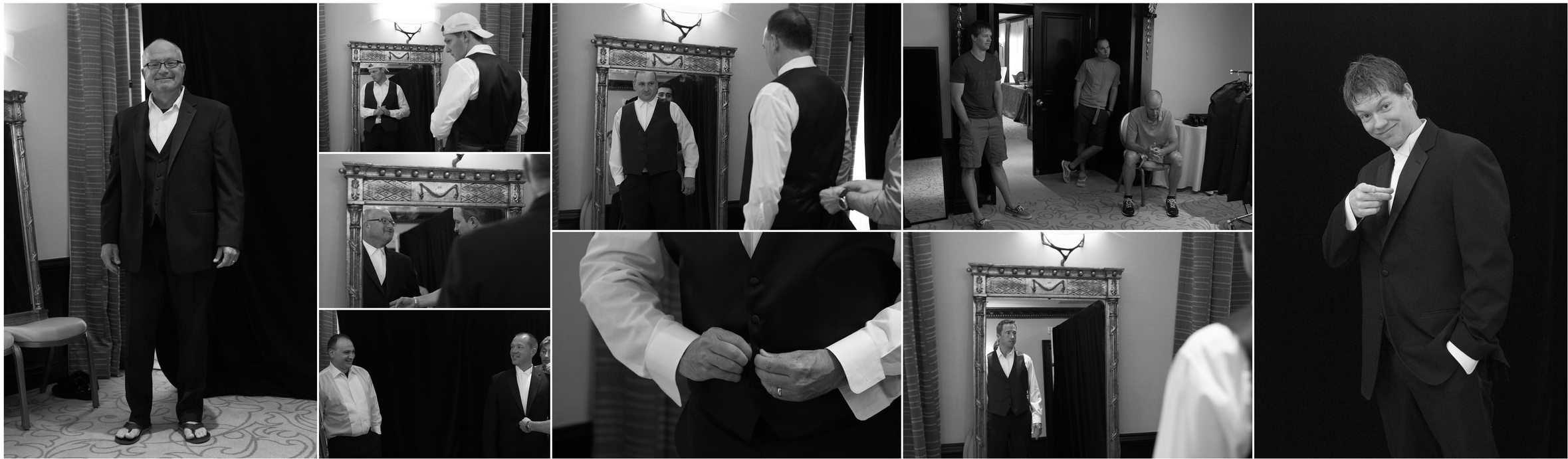 Essayage des tuxedos au Ritz-Carlton de Montréal en début de semaine