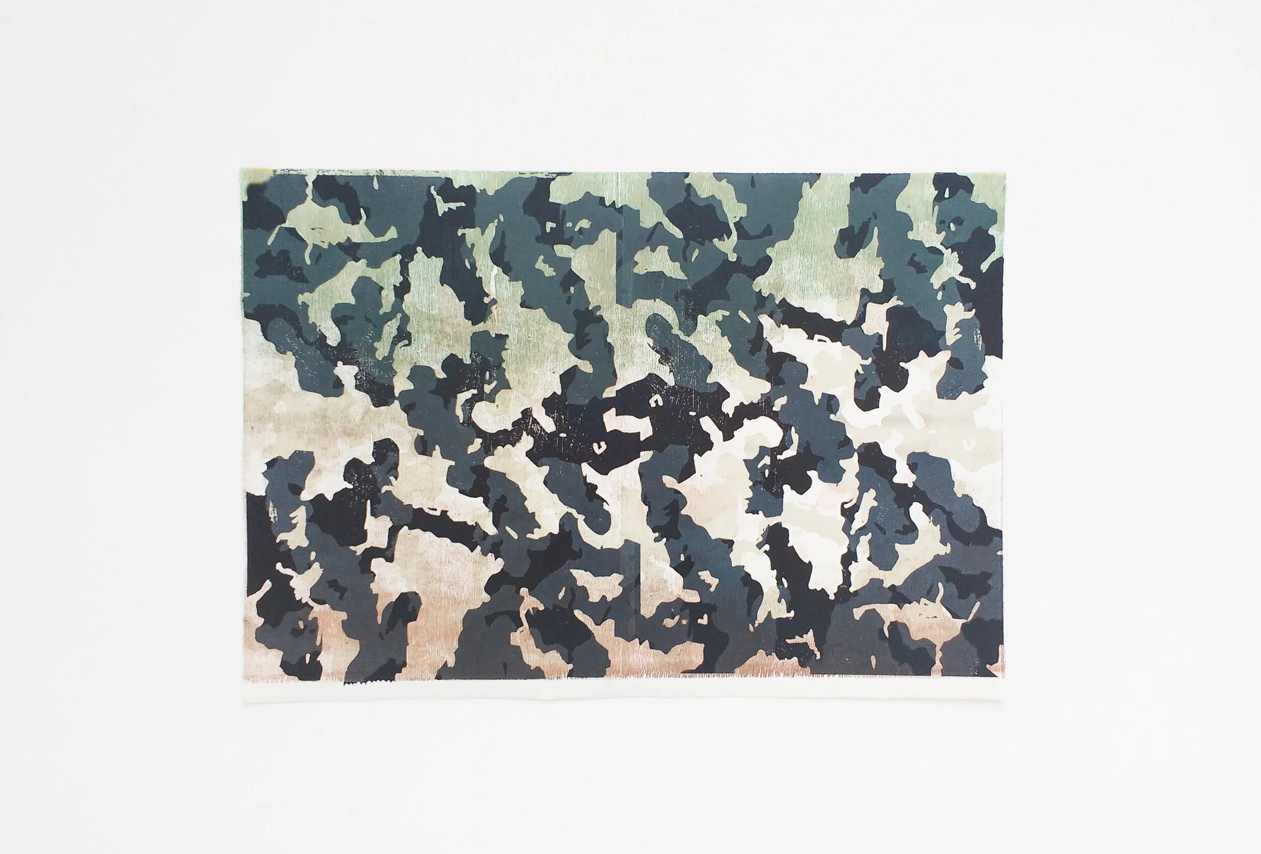  Houtsnede op zerkall, 50 X 73 cm, 2020 