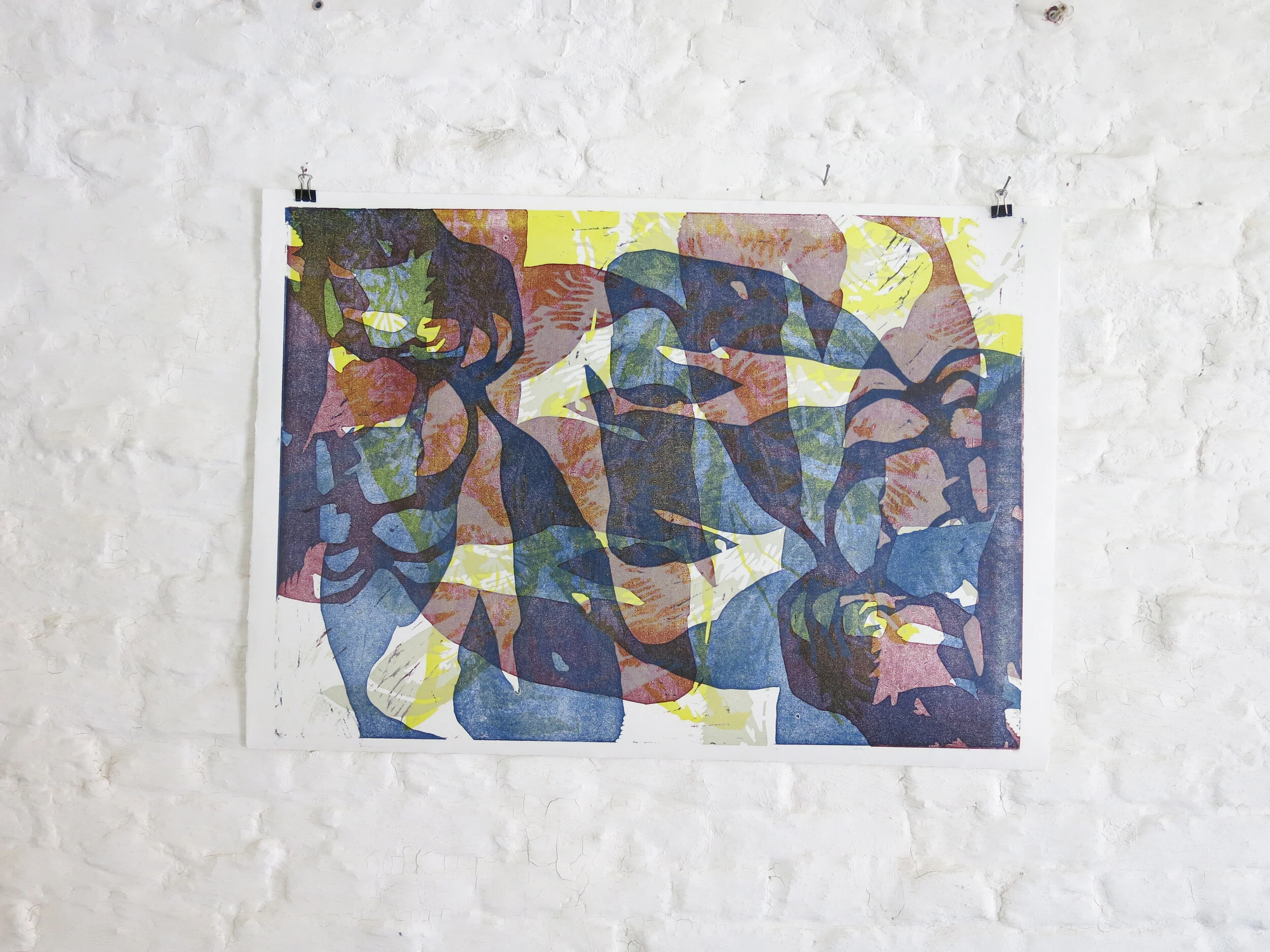  Houtsnede op zerkall, 50 X 73 cm, 2019 