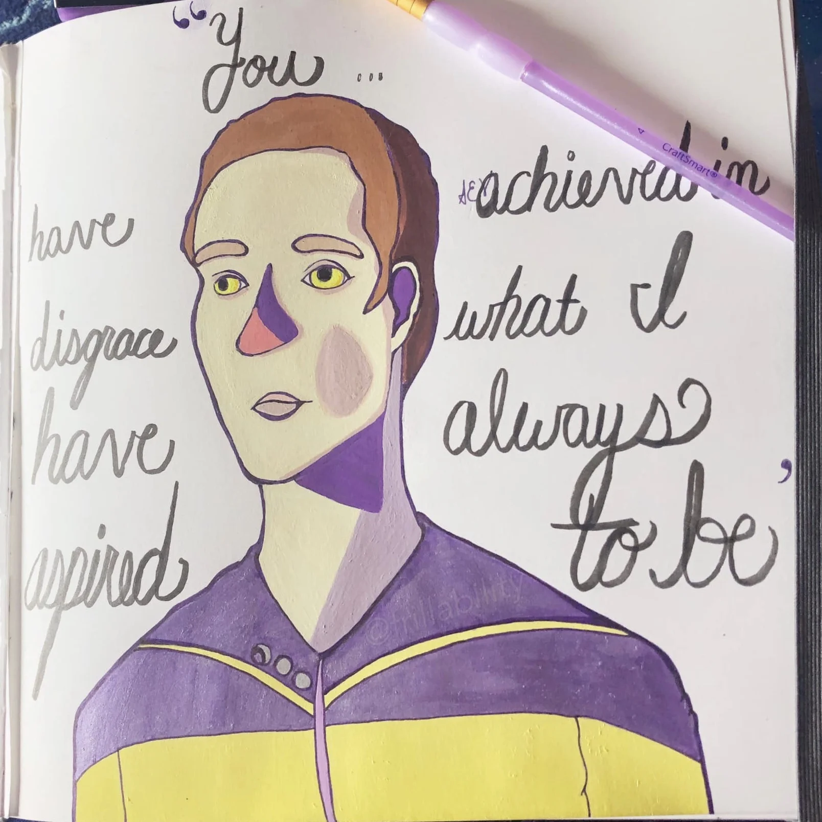 “to be human” - Posca Pen and Micron Fineliner on Illo Sketchbook by Sorel Estrada Volpe/frillability