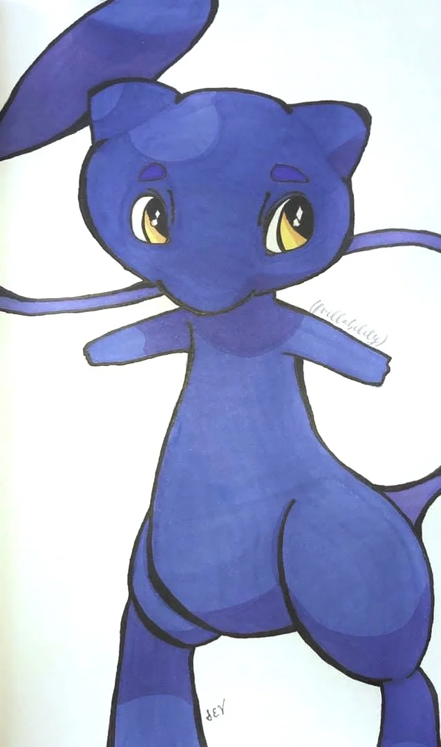 “mew” - Prismacolour Premier Brush/Bullet Dual Nib Alcohol Markers on RENDR sketchbook by Sorel Estrada Volpe/frillability