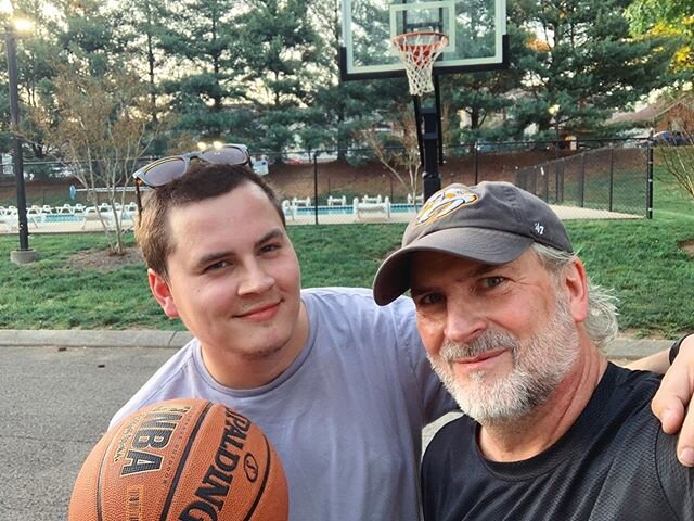 Shooting hoops with Dad today was a wonderful reminder of why I never played past 6th grade. But dang, he&rsquo;s still got it!