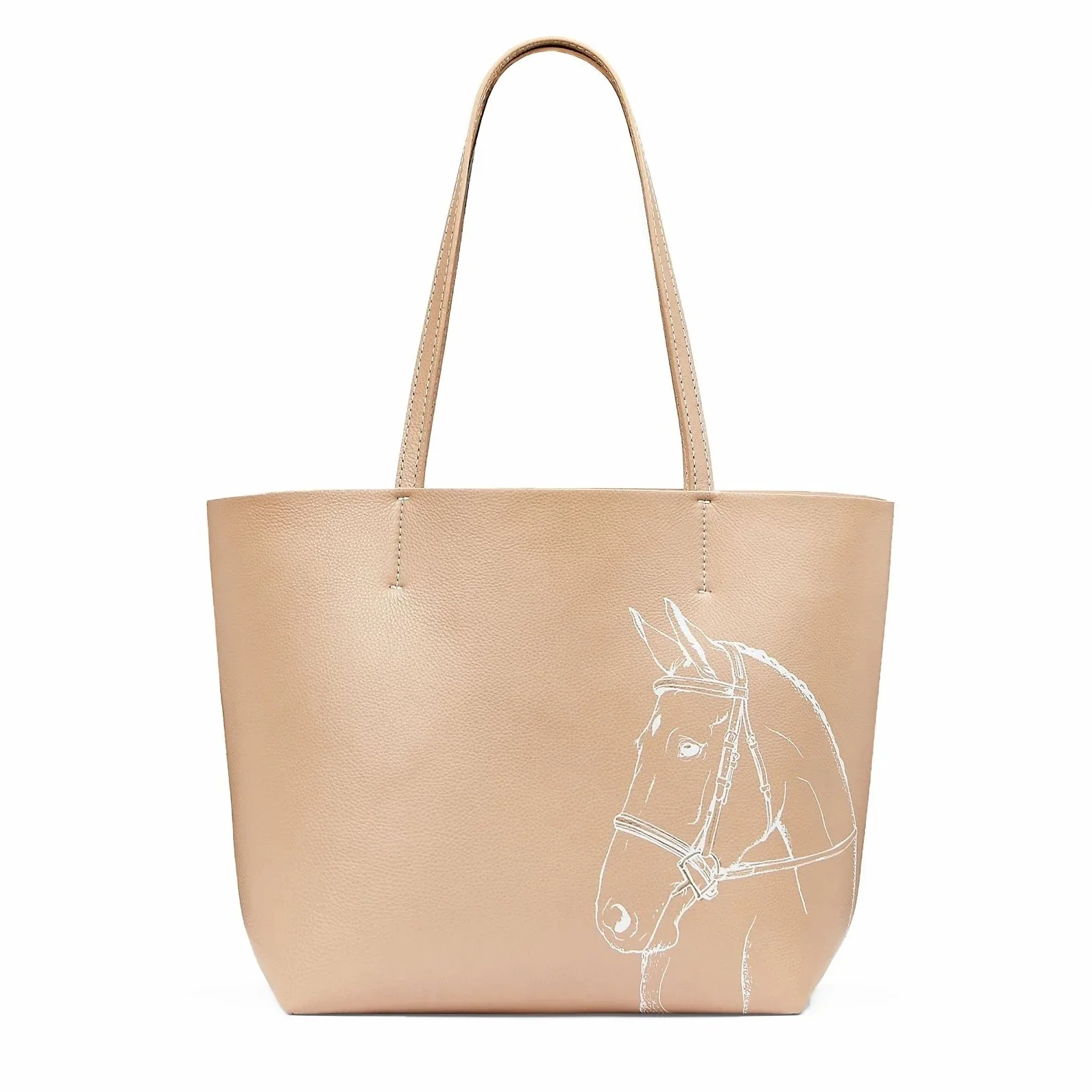 HunterJumperLeatherHorseToteBagwithWristlet_Cappucino_Front.jpg