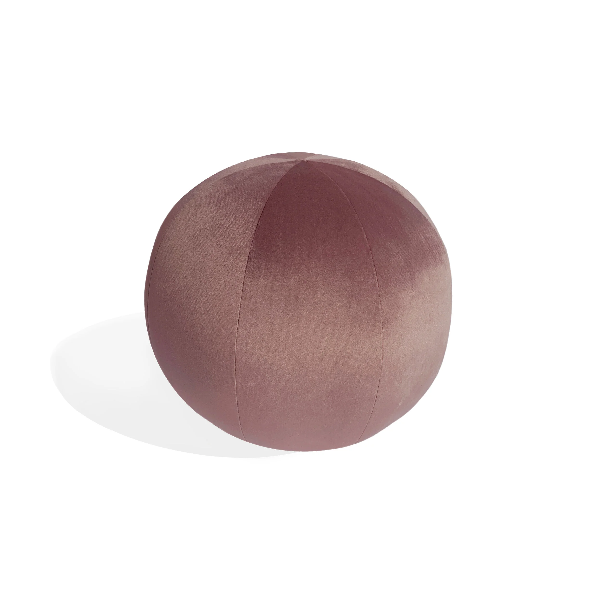 Velvet Ball Pillow, Mulberry dusty rose pink sphere pillow