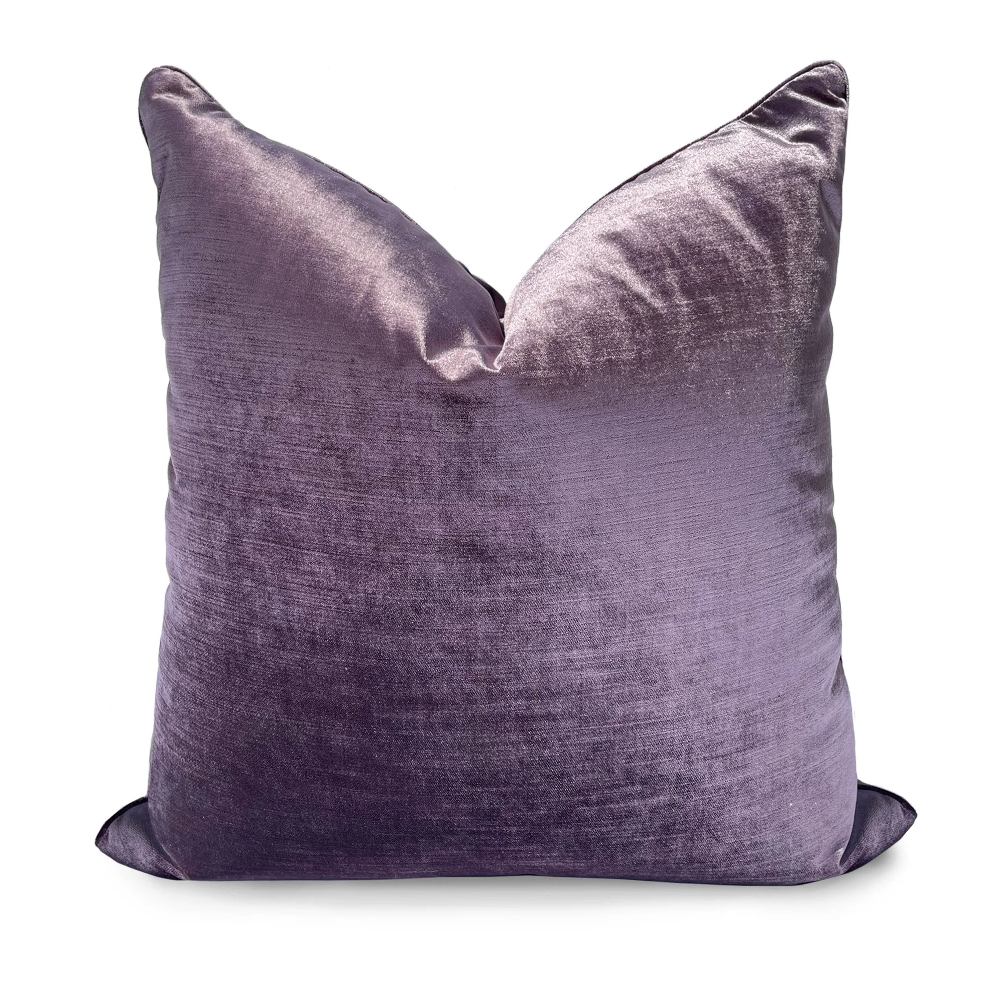 Purple velvet 22" throw pillow, luxury velvet home decor
