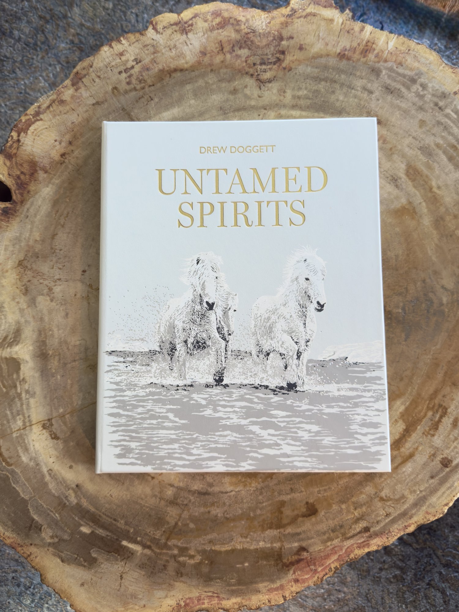 "Untamed Sprits, Horses from Around the World", by Drew Doggett.   Hand Printed Leather Bound Art edition