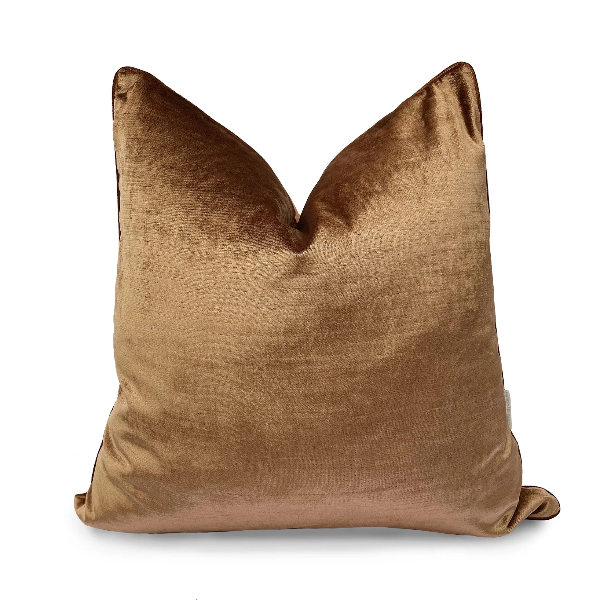 Shiny Chocolate brown velvet throw pillow, 22" pillow, accent pillow luxury living room contemporary traditional city country style luxury apartment kitchen banquette pillow bedroom country style