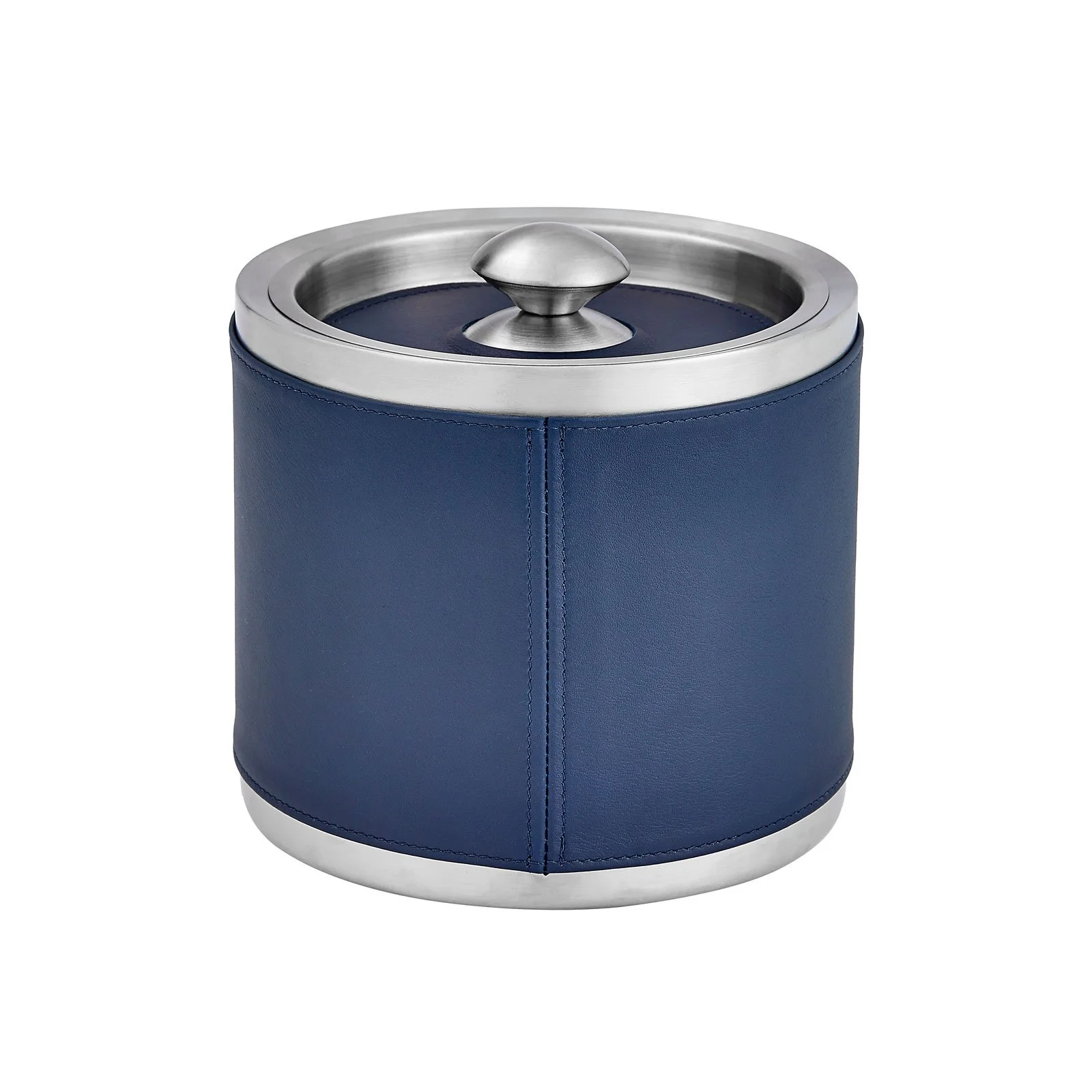 RunningHorses Leather Ice Bucket with tongs barware luxury bar