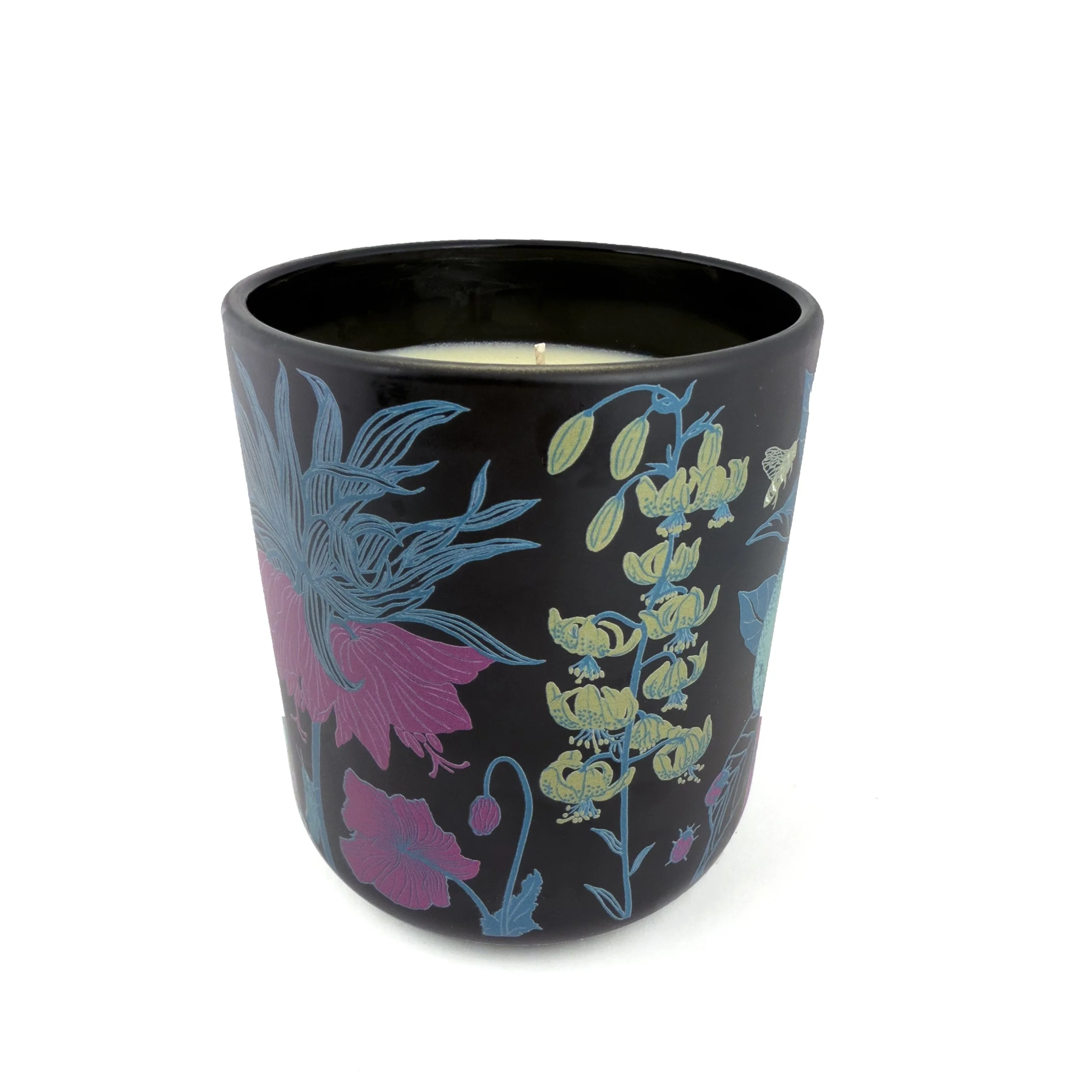 Midnight Garden Candle, Botanical design, decorative, gardenia and neroli, floral citrus fragrance