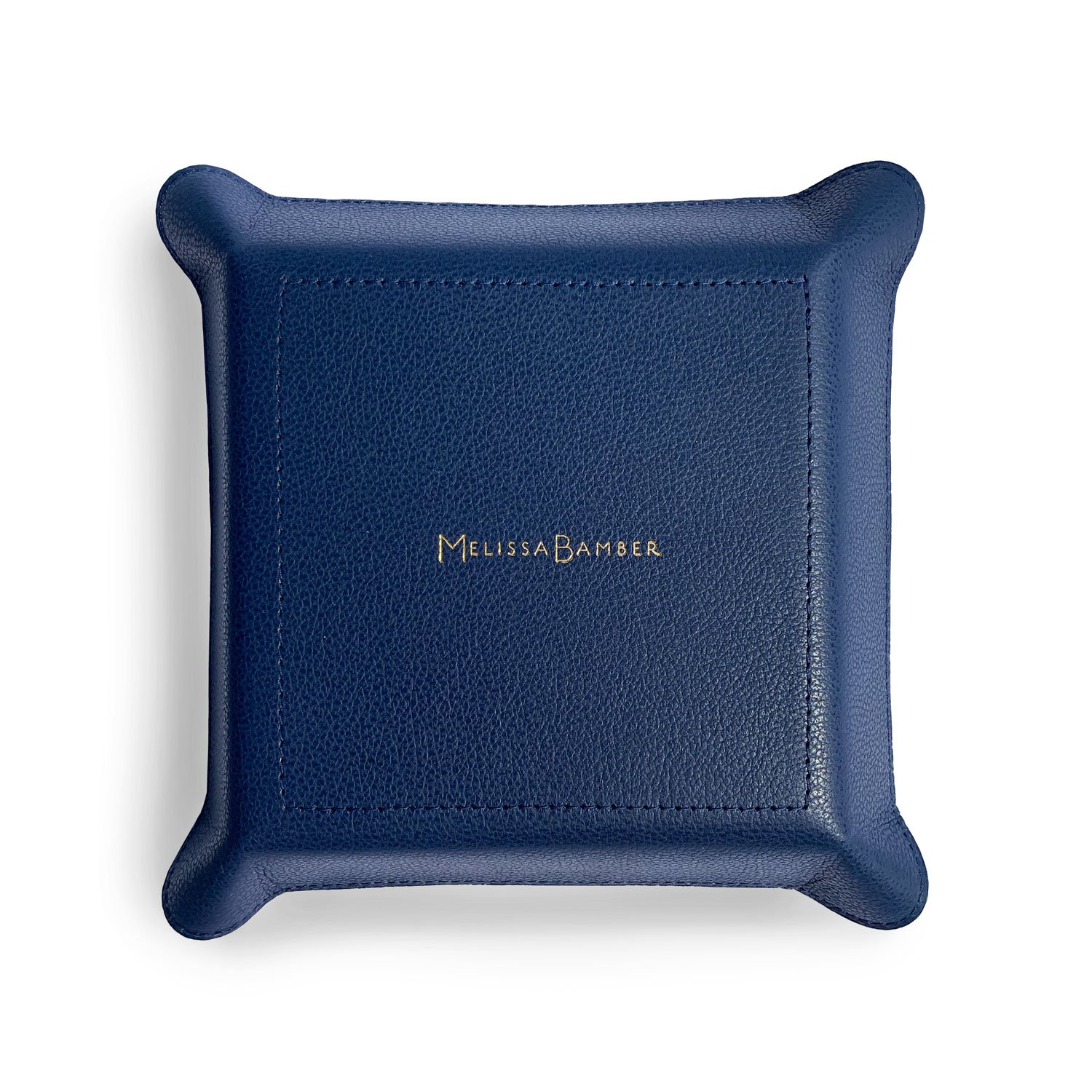 NavyBlueEquestrianLeatherVelatTrayCatchallJewelryTrayWhitehorseRiderShowjumperTrainerCOuntryHome