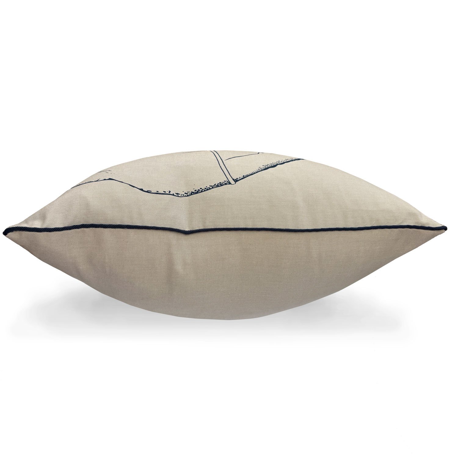 Hunter Horse 20 inch decorative feather throw pillow, equestrian chic country style homes, riding polo,  Taupe pillow_NavyTrim