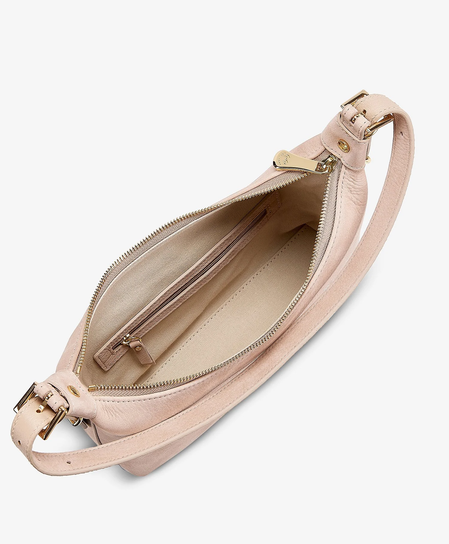 Blake_Horse_LeatherShoulderBag_Blush_nubuck nude small handbag evening bag neutral equestrian style fashion purse pockets made in usa