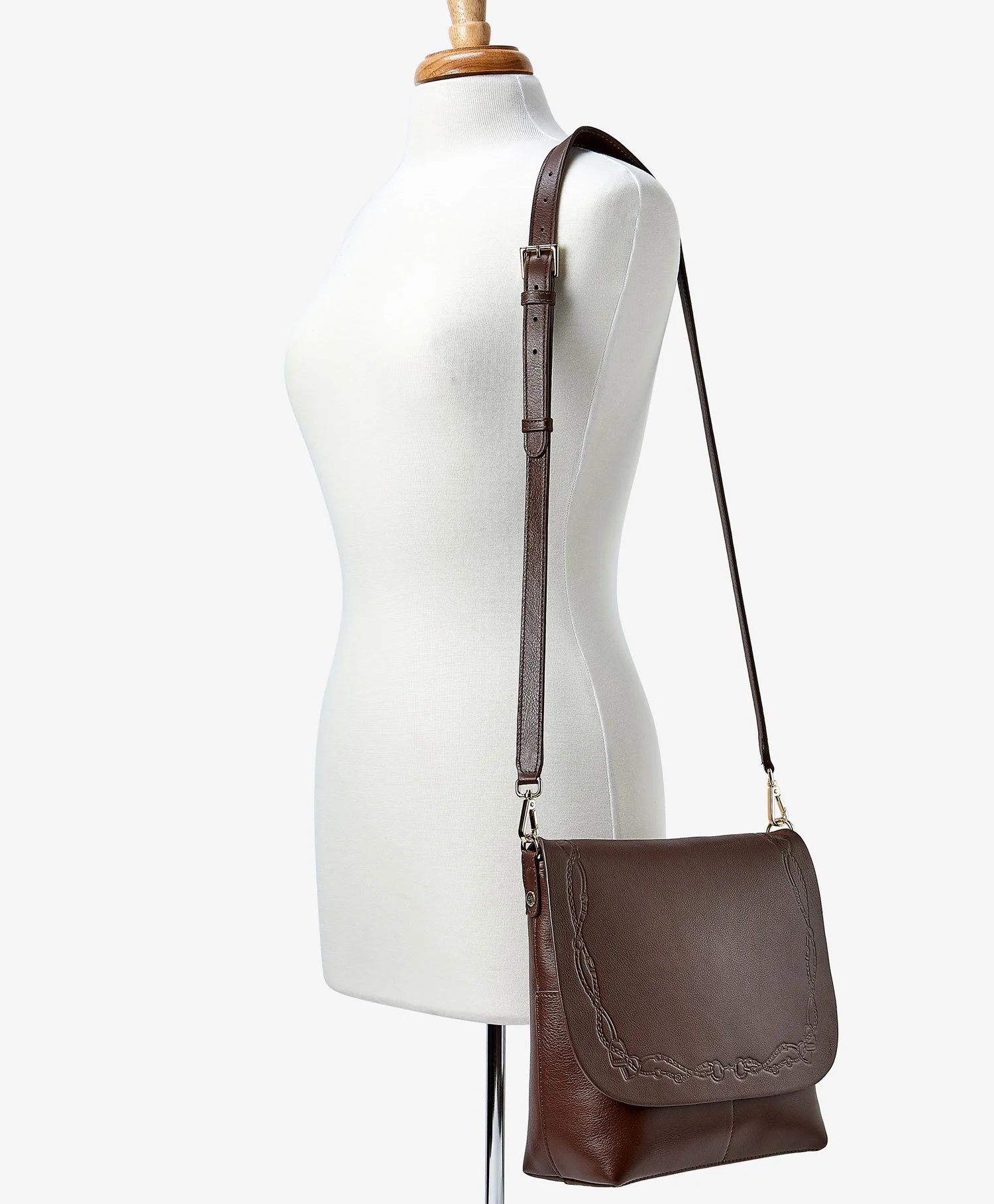 ANDIE equestrian edition  Bridle_Bag_Chocolate brown leather handbag bridle stirrup horse saddle bag