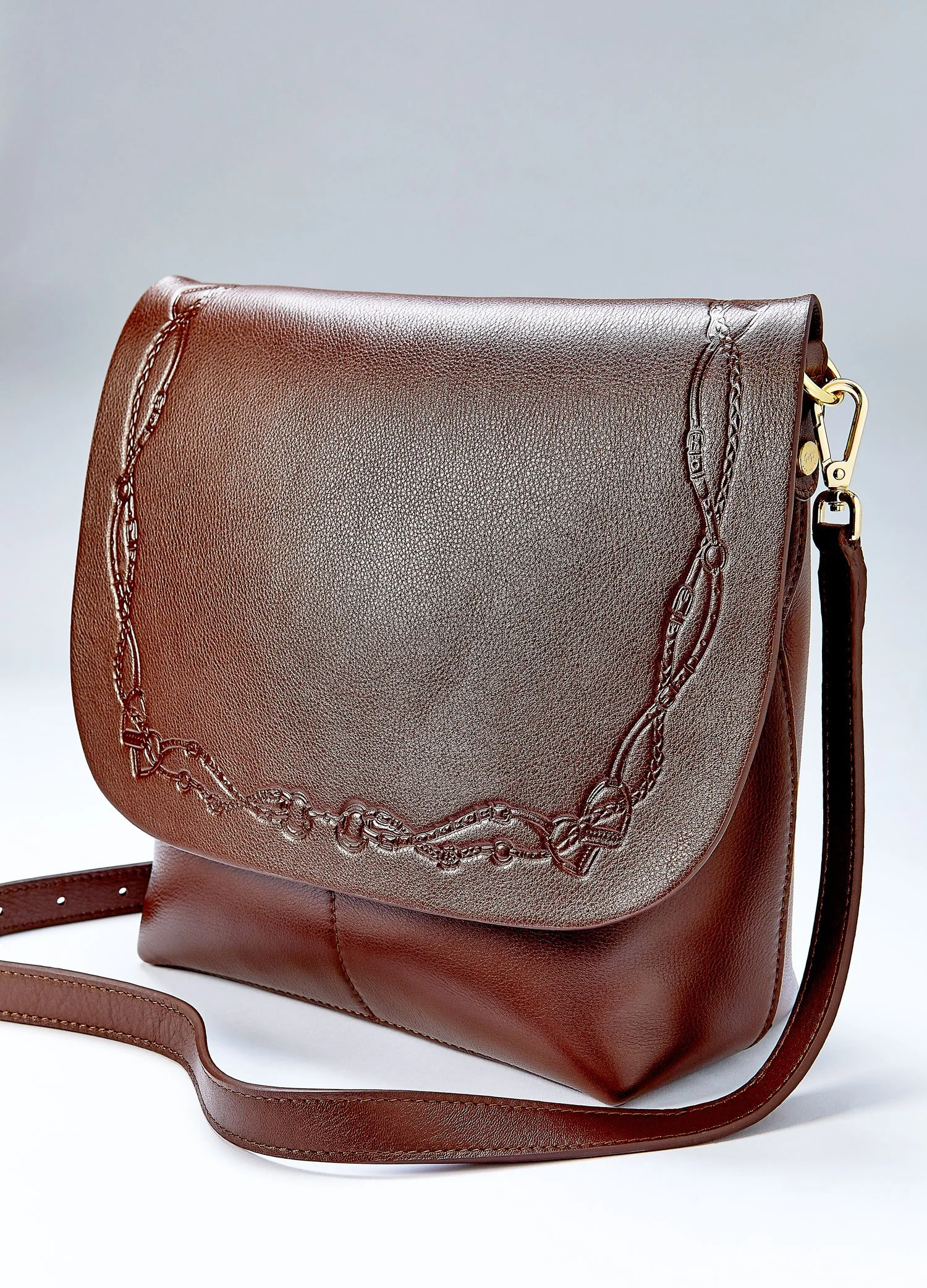 ANDIE equestrian edition  Bridle_Bag_Chocolate brown leather handbag bridle stirrup horse saddle bag