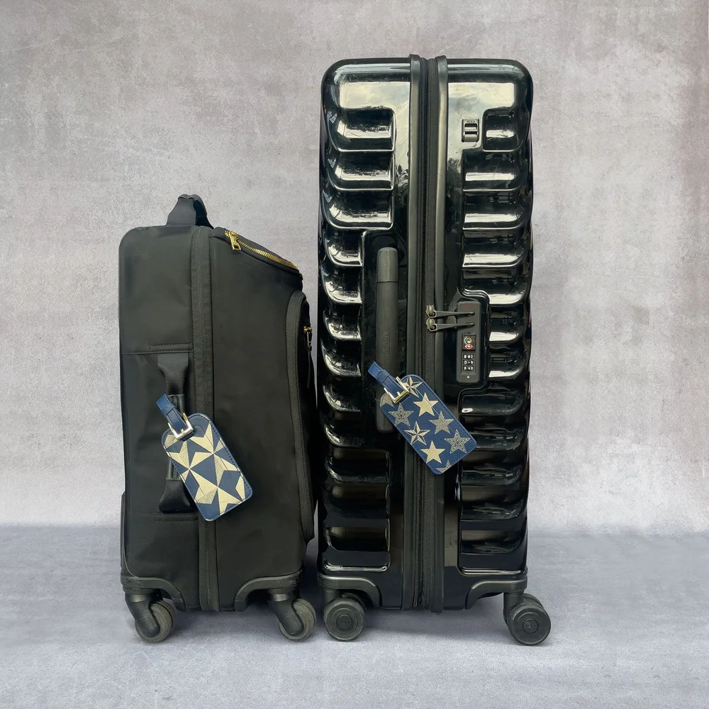 Diamonds and Stars, Leather Luggage Tag Gift Set