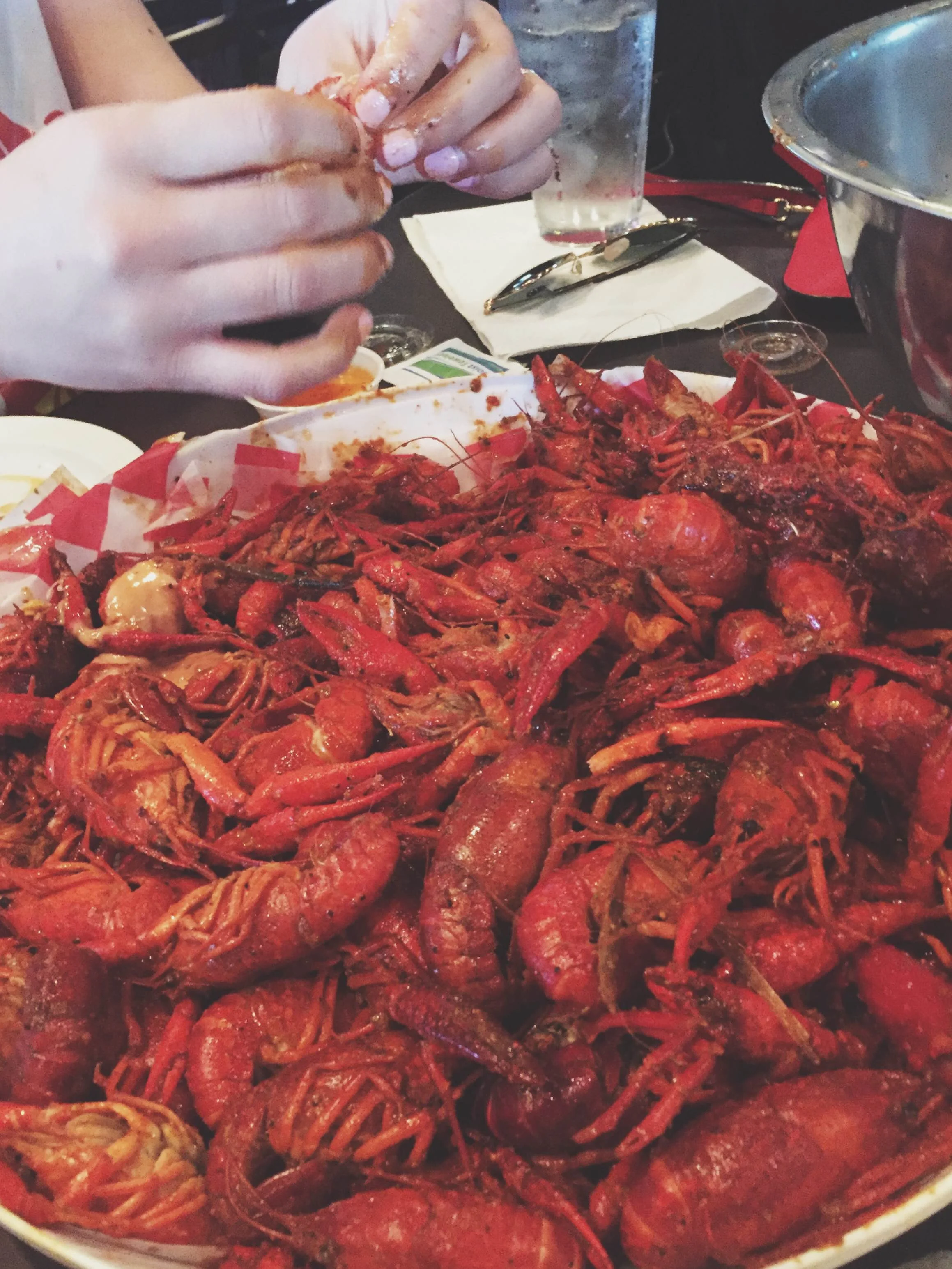 DAY 72 - CRAWFISH! We ordered 7lbs, so damn good! I want more.