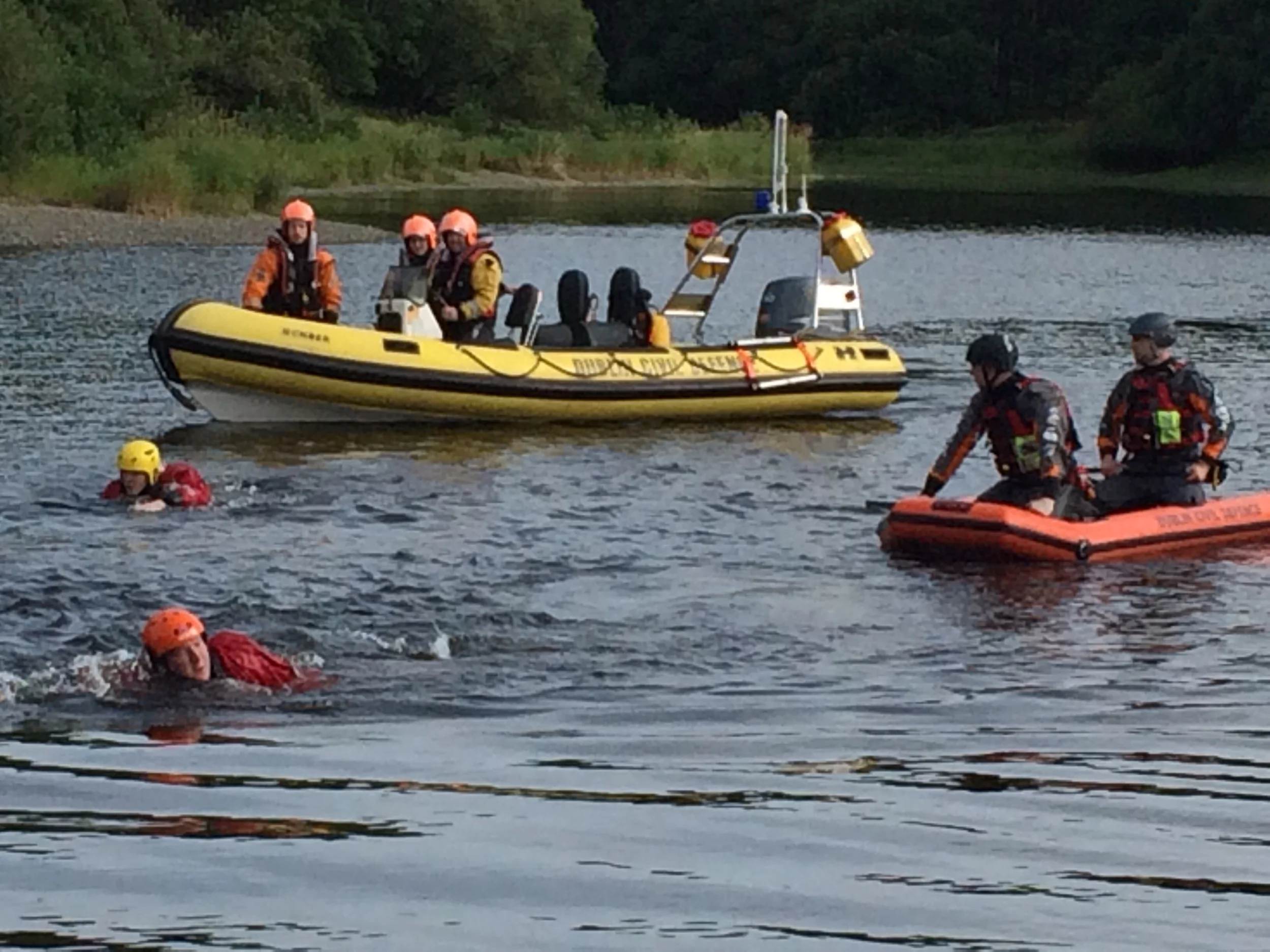 Back up rescue boat and SRT's on Sled