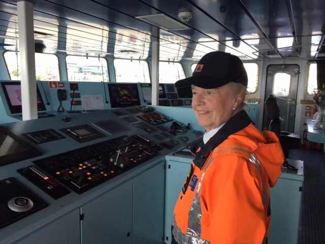 Commander Donaghy on Bridge of L.E. James Joyce
