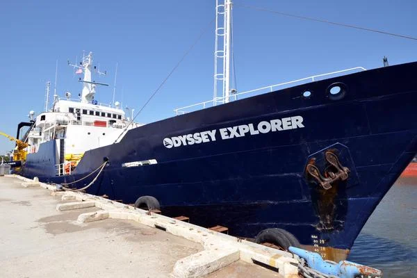 The 251-foot Odyssey Explorer serves as Odyssey's principal state-of-the-art deep-ocean archaeological platform. Odyssey Marine Exploration Inc