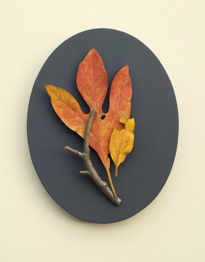 Ron Isaacs, Sassafras, acrylic paint on birch plywood, sculpture, painting, art jewelry, still life, Sherrie Gallerie