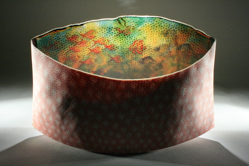 Curtis Benzle, "Mundo Durado," porcelain, 12x7x3.5 in, $3200