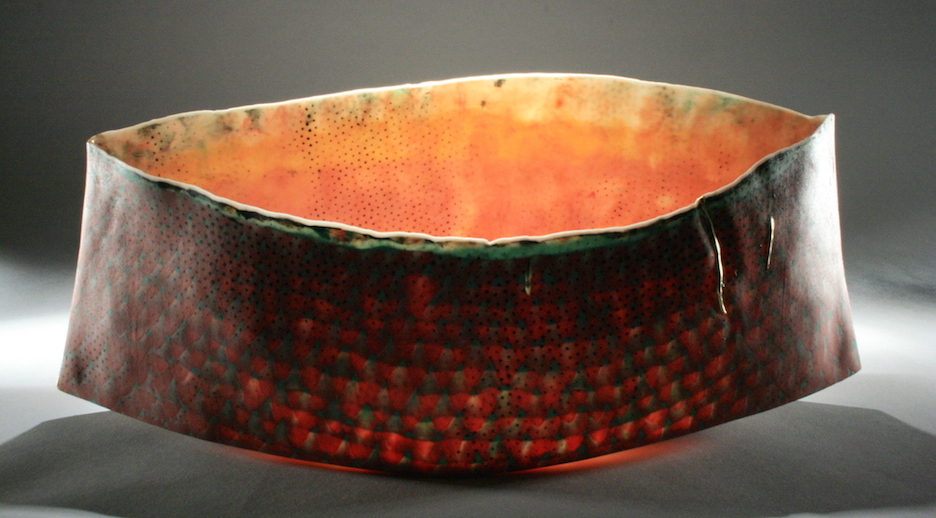 Curtis Benzle, "Alhambra Luz," porcelain, 16x7x5 in, $4250