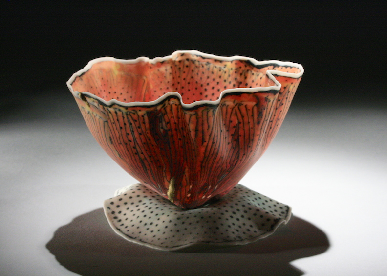 Curtis Benzle, "Floral 4," porcelain, 4x4.5x4.5 in, $450