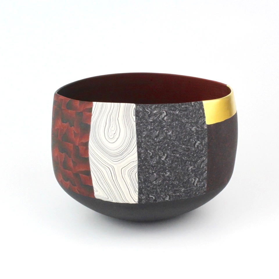 Thomas Hoadley, "Bowl 1123," colored porcelain, 6.25x8.25x8.25 in, $2500