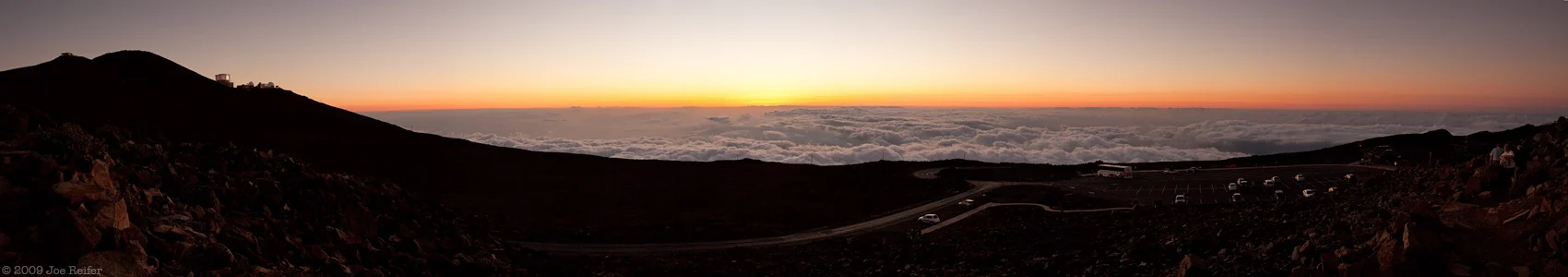 Panorama taken just after sunset on top of Haleakala -- by Joe Reifer