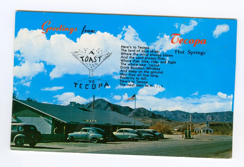 Toast to Tecopa Postcard -- front