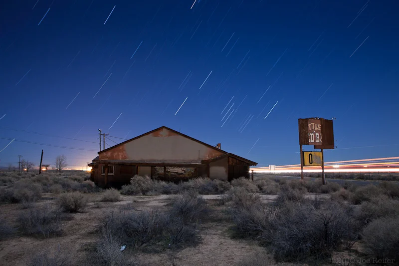 The Little Red Barn (abandoned Mojave Desert cafe) -- by Joe Reifer