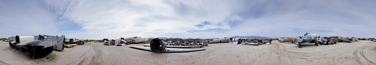 Supermoon Secret Boneyard 360 Night Panorama -- by Joe Reifer