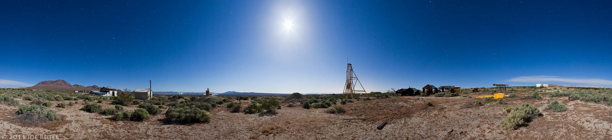 Atolia tungsten mine night panorama -- by Joe Reifer