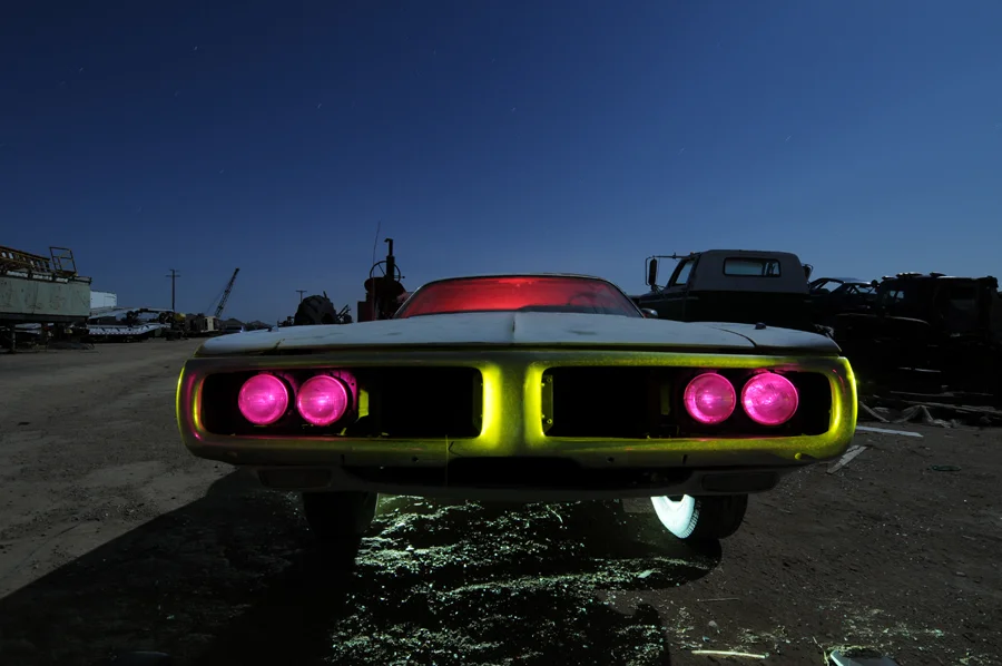 Almost there - Dodge Charger light painting - by Michael Bertrand