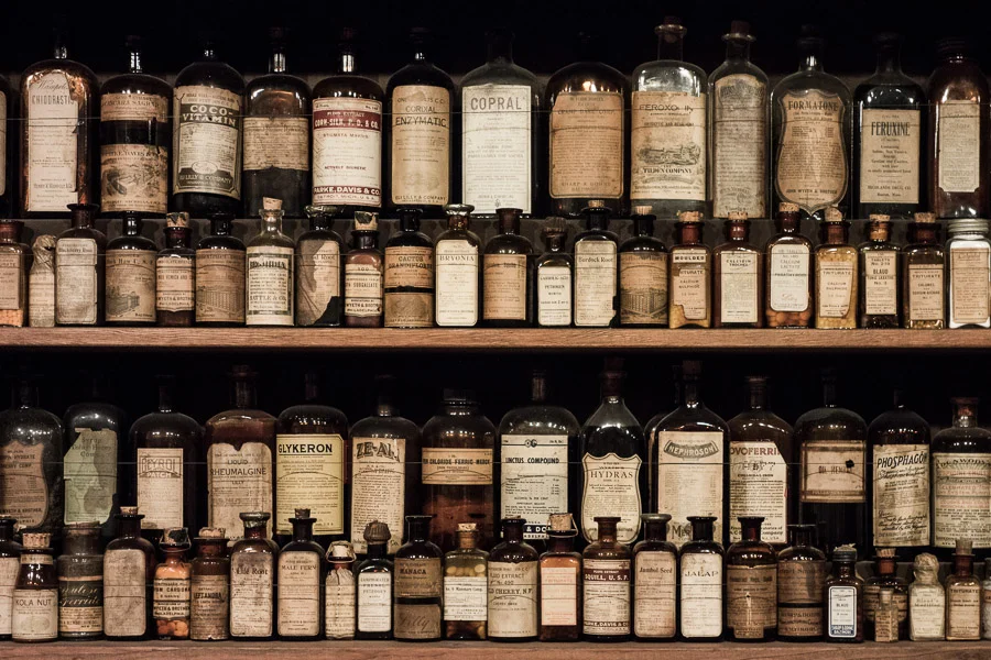 Medicine from the 30's and 40's at Ruddy's General Store in Palm Springs